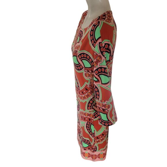 Tracy Negoshian Womens Multicolor Paisley Print 3/4 Sleeve Bodycon Dress Size S - Picture 3 of 6